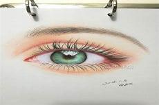 眼睛彩铅画一步一步教