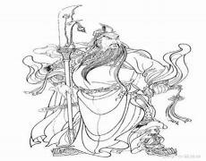 三国五虎上将白描图